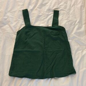 J Crew Green Sleeveless Women's Top Linen cotton blend